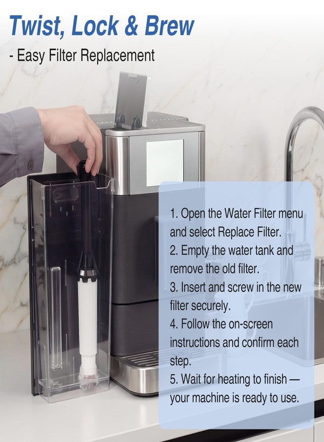BrightRow Water Filter Replacement, Compatible with KitchenAid KF6, KF7, KF8 Fully Automatic Espresso Machines (1 Pack) - Image 4