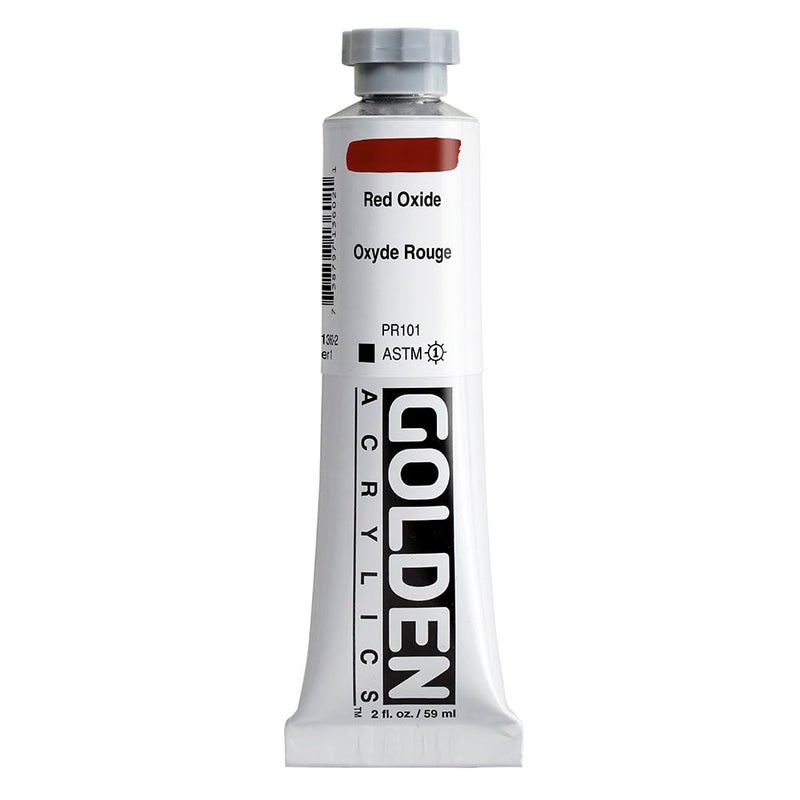 GOLDEN Heavy Body Acrylics, Red Oxide, 2 fl. oz. Tube, Professional Acrylic Paint, Opaque - Image 1
