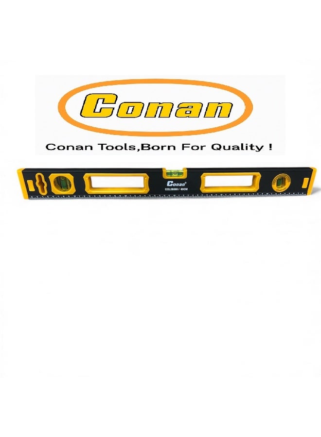 CONAN Professional Spirit Level 60cm (24 Inch) – Heavy-Duty Aluminum Body – Strong Magnetic Base – Dual Grip Handles – High Precision – Model COL08060 - Image 1
