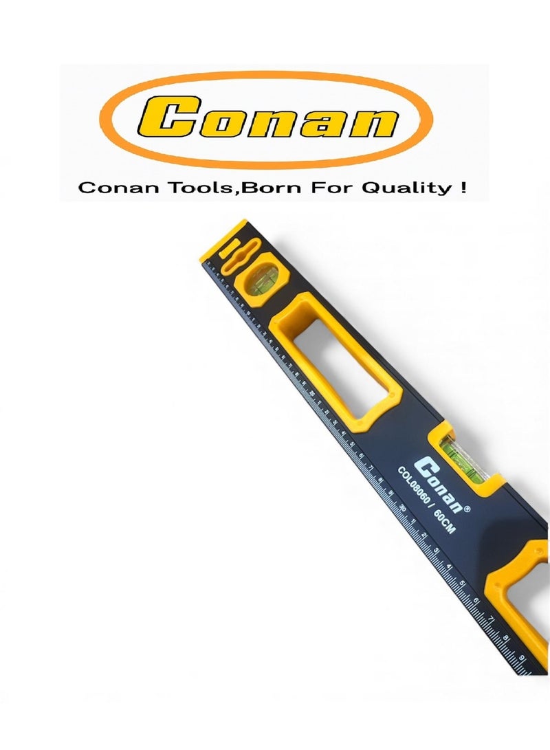 CONAN Professional Spirit Level 60cm (24 Inch) – Heavy-Duty Aluminum Body – Strong Magnetic Base – Dual Grip Handles – High Precision – Model COL08060 - Image 2