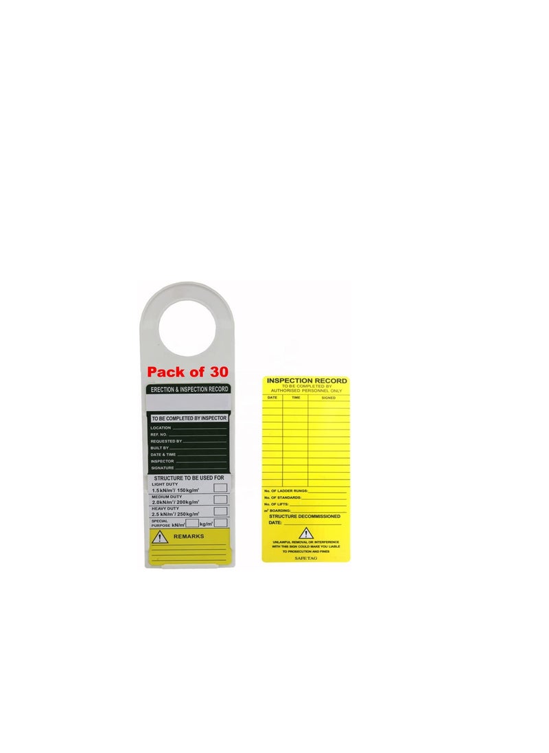 ABBASALI Scaffolding Status Holder and Scaffolding and Construction Inspection Tags  - Image 1