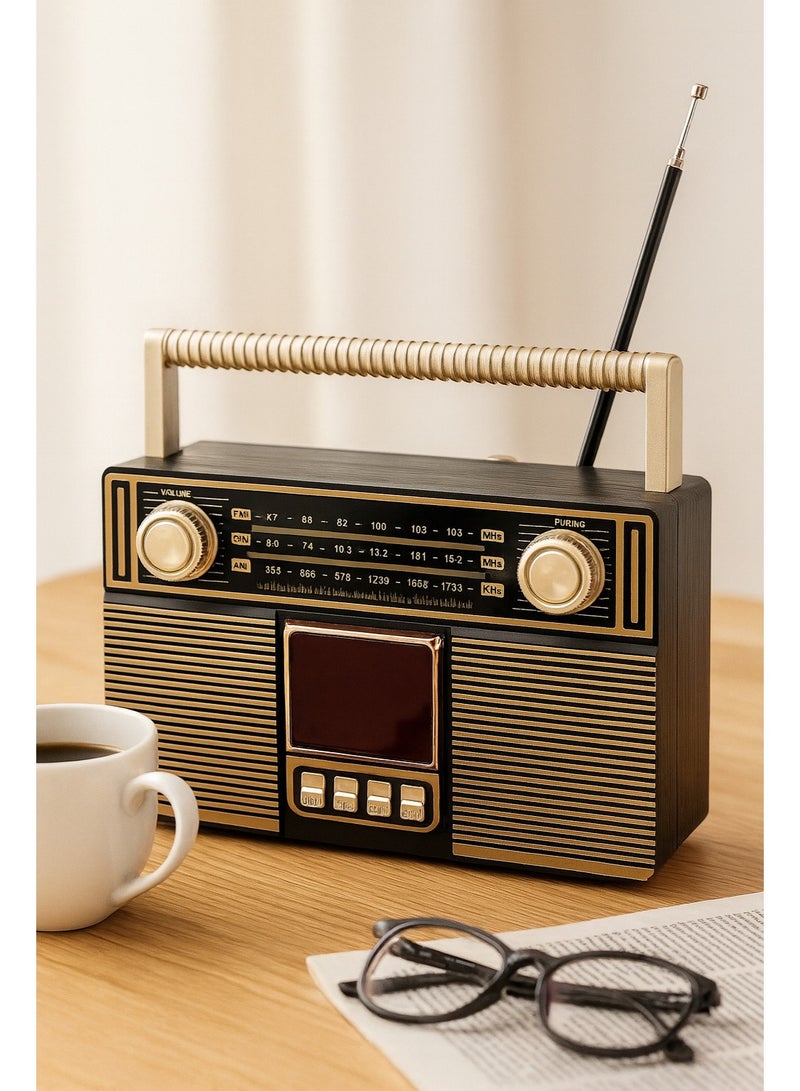 Meier MD-1307BT Bluetooth Radio FM/AM/SW - High-quality sound - USB and TF input - Good lighting - Rechargeable battery - Image 4