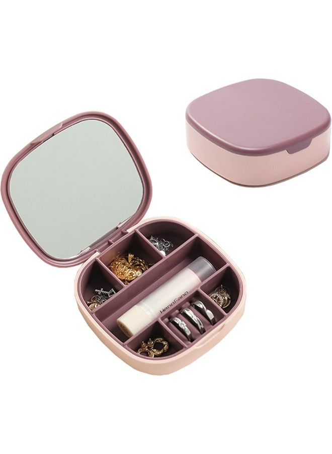 Portable Travel Mini Jewelry Box Jewellery Ring Organizer Case Storage Gift Box Girls Women (Multicolour). - Image 1
