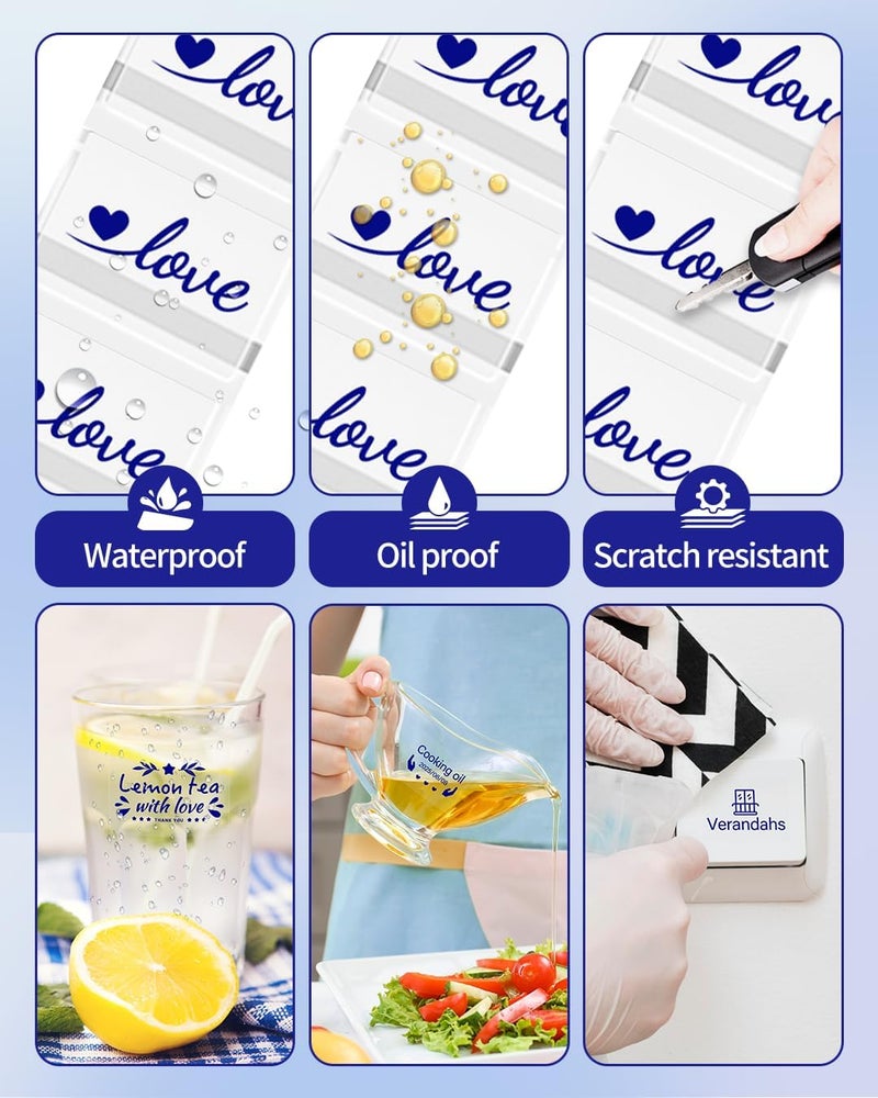 phomemo Thermal Labels- Blue On Clears Sticker Label For M110/M221/M220/M120/M200 Label Printer,1.57"X1.18"(40X30Mm),230 Labels/Roll, For Barcode/Address/Mailing/Logo/Business/Home Tag - Image 4