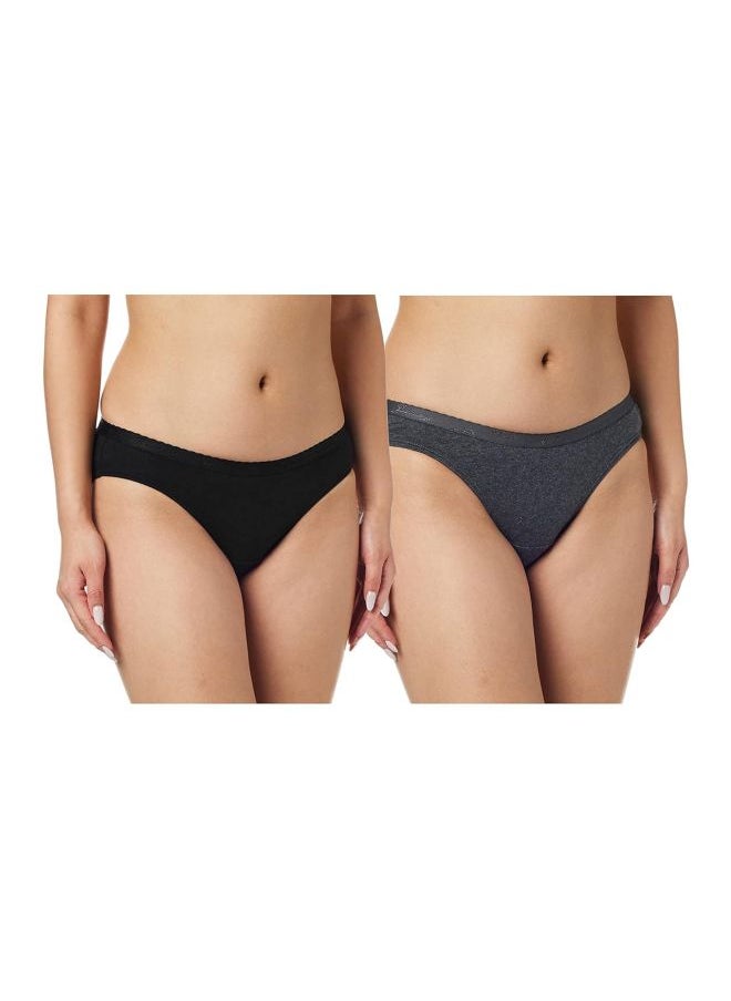 JOCKEY - Jockey 1525 Women Medium Coverage Super Combed Cotton Mid Waist Bikini with Exposed Waistband and StayFresh Treatment Pack of 2 - Image 1
