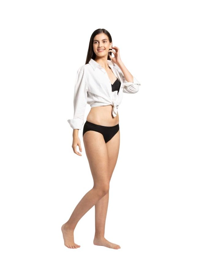 JOCKEY - Jockey 1525 Women Medium Coverage Super Combed Cotton Mid Waist Bikini with Exposed Waistband and StayFresh Treatment Pack of 2 - Image 1