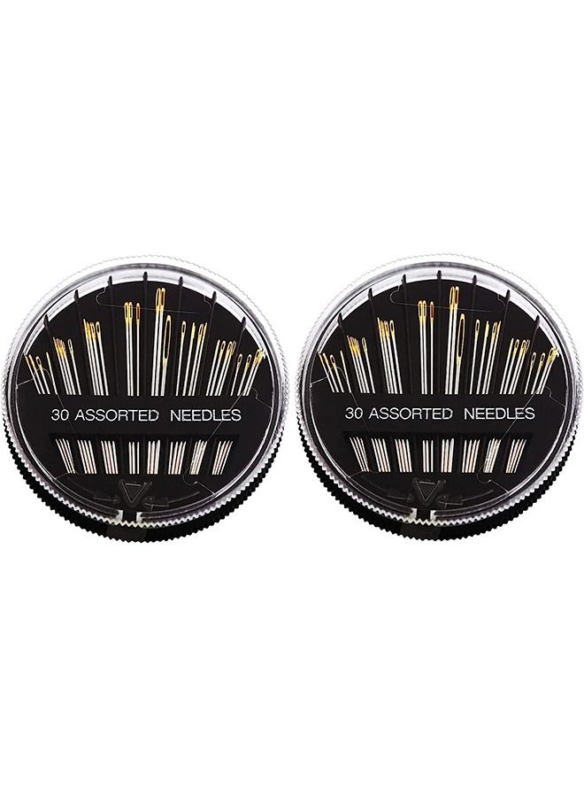 Hand Sewing Needle 60pcs Large Eye Needles Steel Yarn Sewing Needles Darning Needle for Stitching Crafting Projects and Embroidery  - Image 1