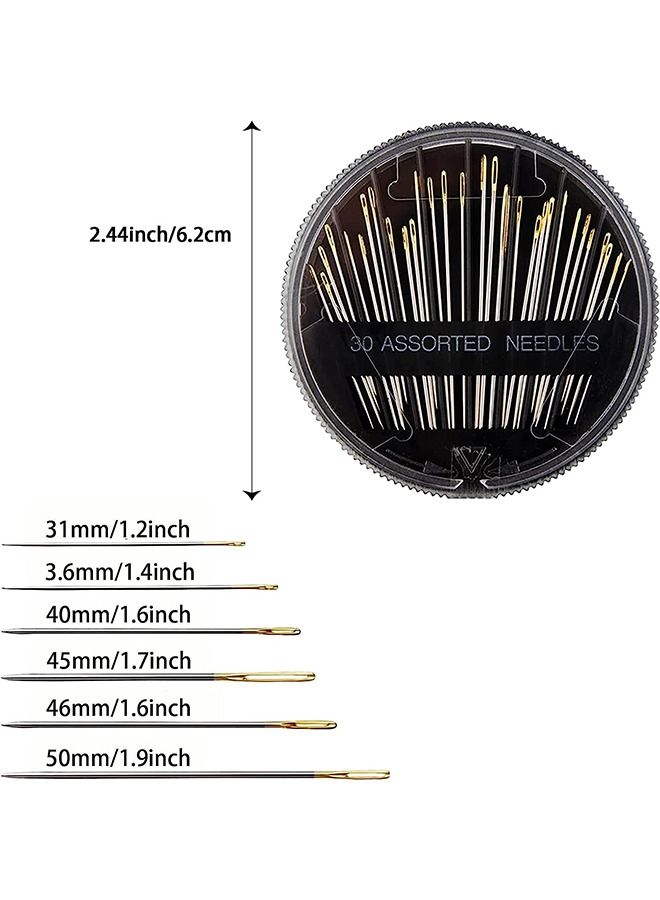 Hand Sewing Needle 60pcs Large Eye Needles Steel Yarn Sewing Needles Darning Needle for Stitching Crafting Projects and Embroidery  - Image 2