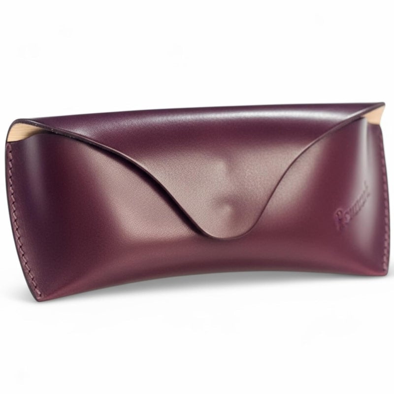 Revmark Genuine Leather Sunglass Case, Vintage Style - Image 1
