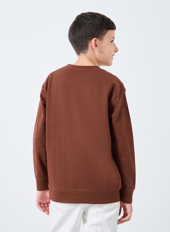 ستايلي سويت شيرت بقصة مريحة وطبعة جرافيك - Image 4