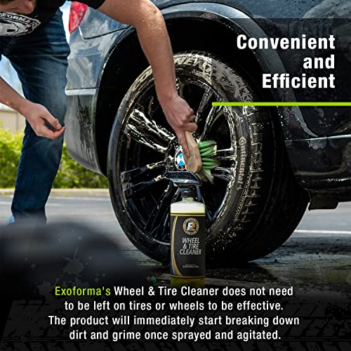 ExoForma Wheel & Tire Cleaner - Removes Built-Up Brake Dust, Dirt & Grime - Improves Dressing Performance - 2-in-1 Formula - Chosen by Pros (16 FL Oz) - Image 3