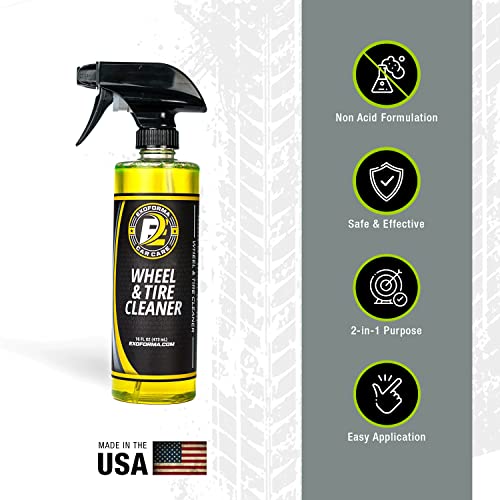 ExoForma Wheel & Tire Cleaner - Removes Built-Up Brake Dust, Dirt & Grime - Improves Dressing Performance - 2-in-1 Formula - Chosen by Pros (16 FL Oz) - Image 4