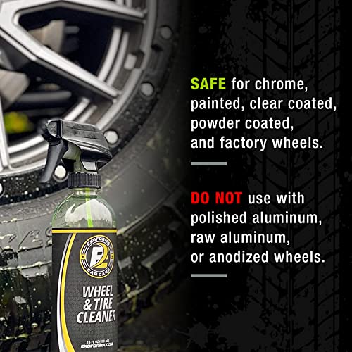 ExoForma Wheel & Tire Cleaner - Removes Built-Up Brake Dust, Dirt & Grime - Improves Dressing Performance - 2-in-1 Formula - Chosen by Pros (16 FL Oz) - Image 5