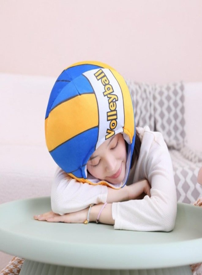 HIPIHOM Plush Sports Headgear Hat Halloween Hat Funny Novelty Toy Photo Props Warm Cosplay Costume Head Accessories for Party (Volleyball) - Image 4