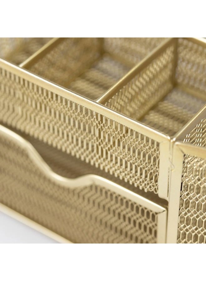 Blu Monaco Beautiful Gold Desk Organizer - Made of Metal with Gold Finish - Gold Desk Accessories - Storage for Paper and Office Supplies - Desk Organizer Gold - Storage for Home or Office - Image 5