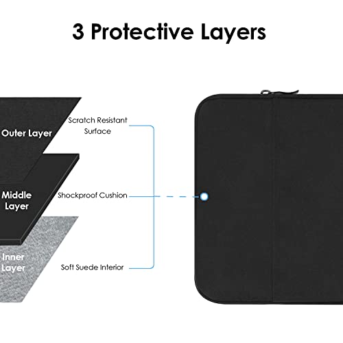 ProElife Premium Water-Resistant Sleeve Case Protector for Apple Magic Trackpad 3 / Magic Trackpad 2 Accessory Durable Touchpad Protective Bag Cover with Pouch for Charger Cable (Black) - Image 3