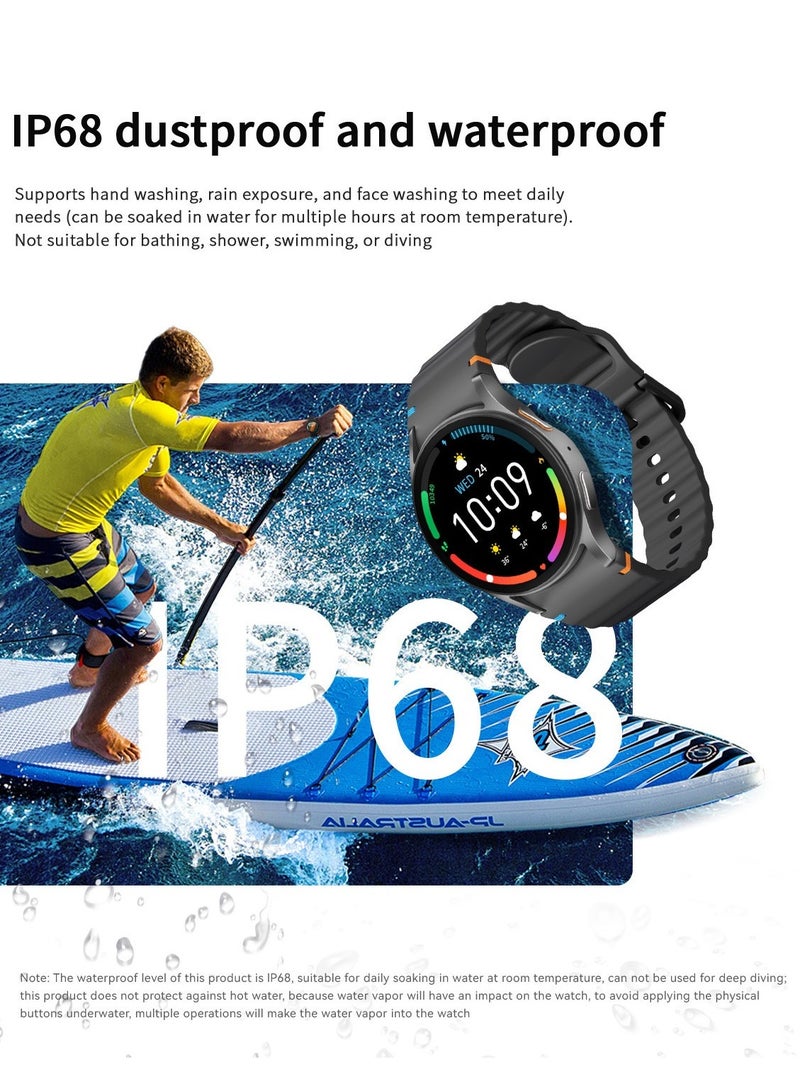 Oak Smart Watch with Bluetooth Calling (Answering/Making Calls), Fitness Tracking Watch with Sleep Monitoring, for iPhone/Android, IP68 Waterproof (Black) - Image 3