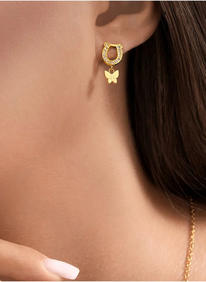 CERRUTI 1881 Carlotta Gold Plated Crystals Earrings for Women