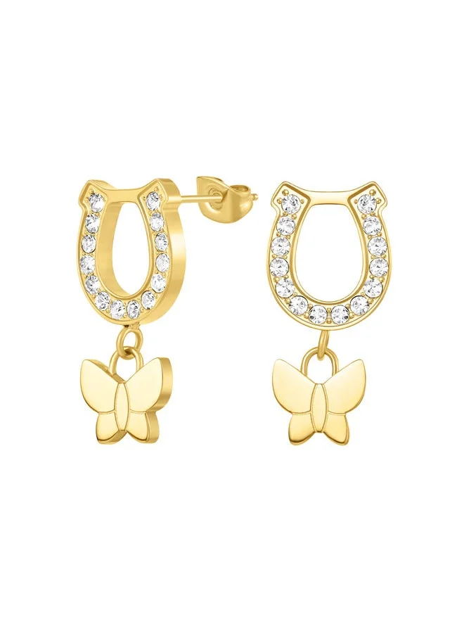 CERRUTI 1881 Carlotta Gold Plated Crystals Earrings for Women
