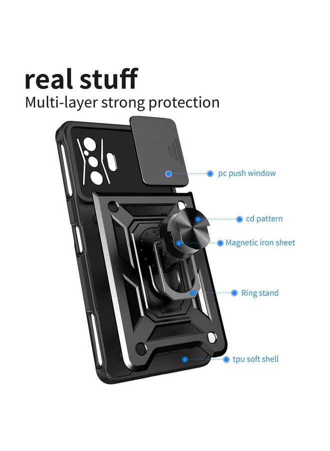 erorex Case For Xiaomi Poco F4 GT / Redmi K50 Gaming Sliding Camera Cover Design TPU+PC Phone Case - Image 3