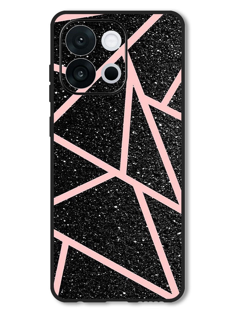 Theodor Case Compatible with OnePlus 13s 6.32 Inch Protection Shockproof Bumper Cover Pink lines - Image 1