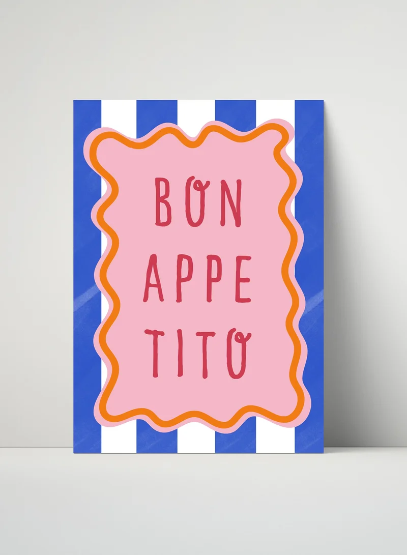ماديسون بول الإبداعية Bon Appetito Border Poster (A3)