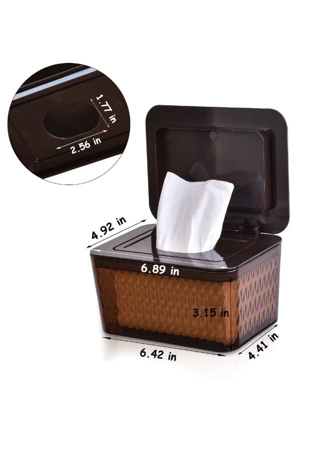 Umtiti Wipes Dispenser & Wipes Pouch/Tissue Bag, Wipes/Tissue Case with Moisture Seal Secure Lid, Non-Slip Rubber Feet & Sealing Design Keeps Wipes Fresh, Dustproof Wipes Container(2BN+2Panda) - Image 2