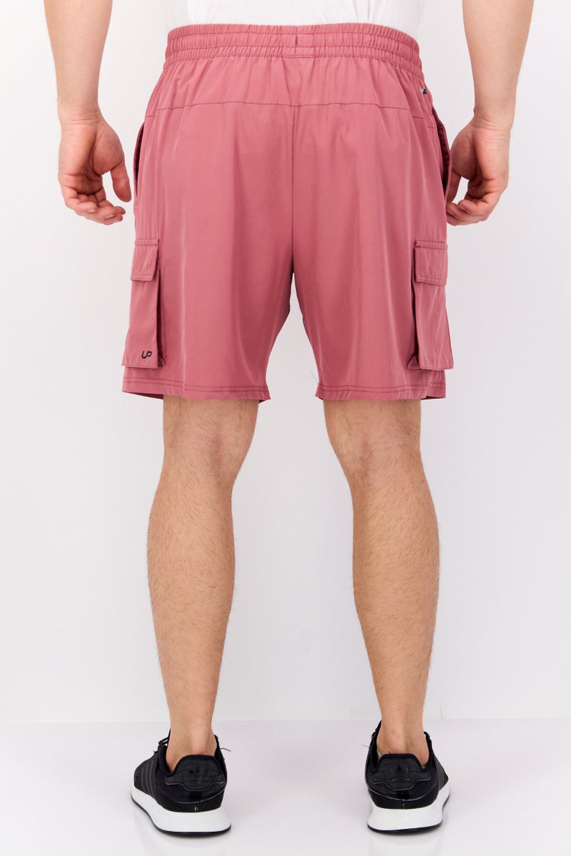 Unipro Men Sportswear Fit 7 Inches Inseam Training Shorts, Pink - Image 3