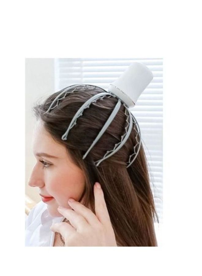 Generic Rechargeable Electric Octopus Head Back Body Massage Relaxation Stress Relief Spa Therapy Hair Massaging Device Scalp Massager with 12 Vibration Claws and Adjustable Modes  - Image 1