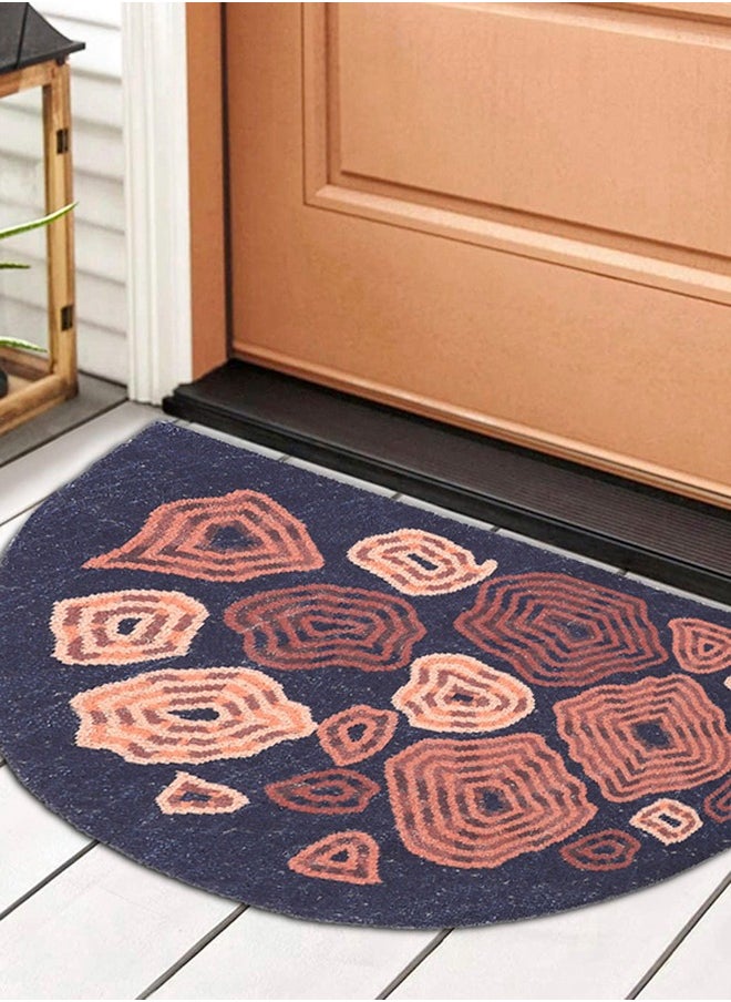 Status Contract Semi Circle/D-Shape Entrance Floor Door Mats Home Decor Non-Slip Carpet for Bathroom, Bedroom, Balcony, Living Room Washable Dirt Trapper, 38 X 58 Cm  - Image 1