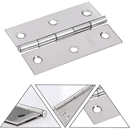 FOCCTS 18 Pack Folding Door Hinges, 2 x 3 inch Stainless Steel Square Butt Hinges for Home Furniture Hardware Closet Door with Enough Screw - Image 4