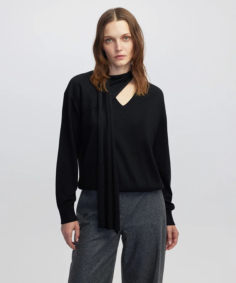 Ipekyol Scarf Knit Sweater
