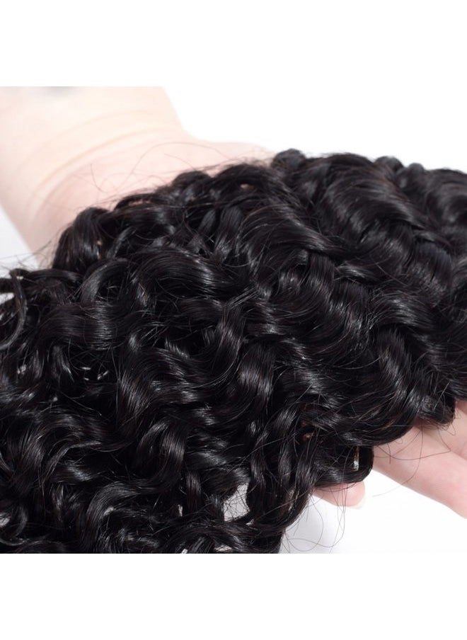 Amella Hair Brazilian Kinky Curly Hair 1 Bundle 8A Brazilian Curly Hair 100% Unprocessed Brazilian Kinky Curly Virgin Hair Extensions 90-95g/pc Natural Black Color (12 inch)  - Image 5