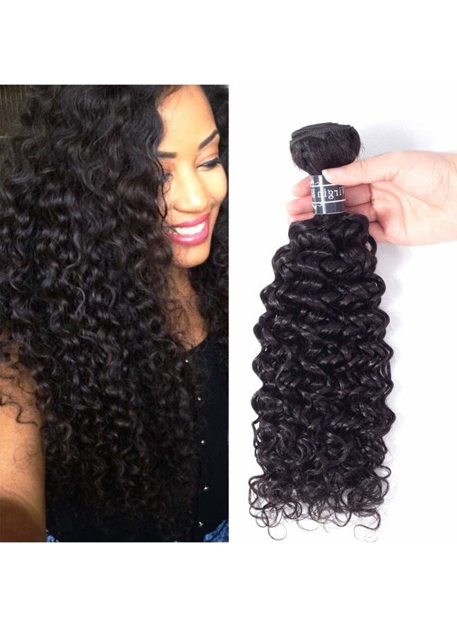 Amella Hair Brazilian Kinky Curly Hair 1 Bundle 8A Brazilian Curly Hair 100% Unprocessed Brazilian Kinky Curly Virgin Hair Extensions 90-95g/pc Natural Black Color (12 inch)  - Image 1