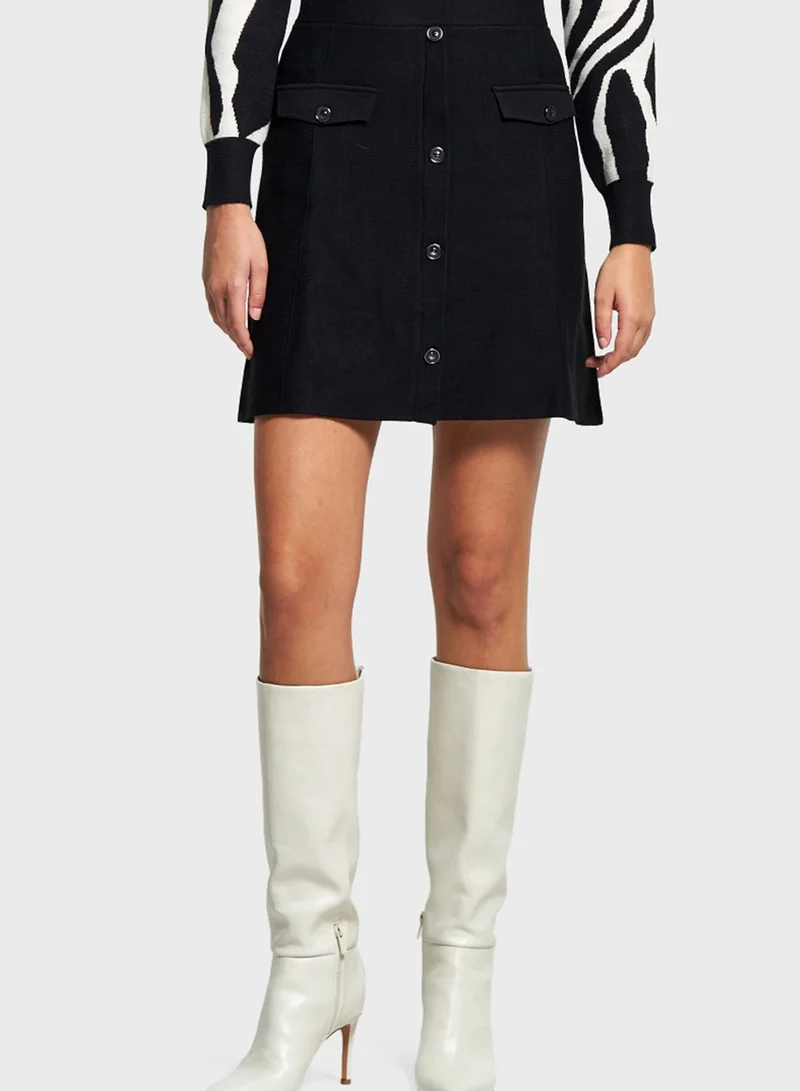 2Xtremz Button Detail Mini Skirt