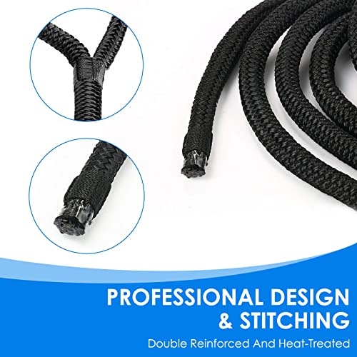 Amarine Made 1/2” X 15’ Dock Lines, 4pcs Boat Dock Lines, 12” Eyelet Boat Ropes with Loop, Boat Rope Docking 968lbs Working Load, Nylon Dock Line with 4840lbs Strength, Boat Ropes for Docking, Black - Image 5