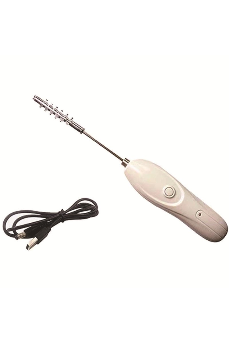 Denx Electric Vegetable Corer – Rechargeable 30W Veggie Drill with 2 Cutter Heads, Stainless Steel Core Remover & Fish Scale Scraper for Zucchini, Cucumbers, and More (White) - Image 1