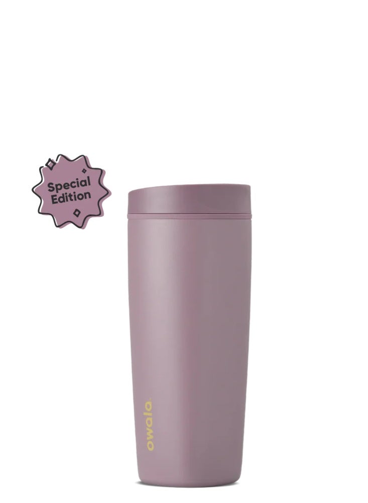 Owala SmoothSip Slider Insulated Stainless Steel Coffee Tumbler, Reusable Iced Coffee Cup, Hot Coffee Travel Mug, BPA Free 20 oz - Image 1