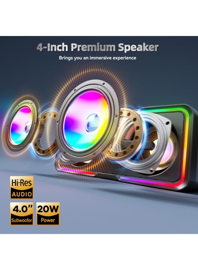 SDRD Bluetooth Karaoke Machine with 2 Wireless Mics, 80W Powerful Sound, Rechargeable, 4000mAh, LED Lights, Supports BT/USB/AUX for Home Parties Outdoor Gatherings - Image 4