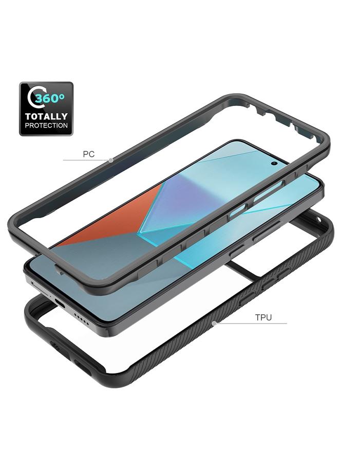 اس-توب جراب لهاتف Redmi Note 13 Pro 5G، جراب هاتف شفاف من مادة TPU بلون سادة مقاوم للصدمات، بتصميم سماء مرصعة بالنجوم - Image 4