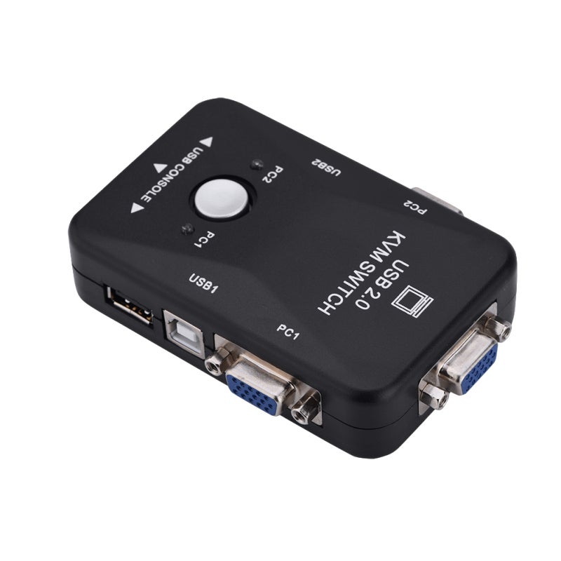 USB 2 Ports KVM Switch Device VGA KVM Switch - Plug and Play Installation Maximum Resolution 1920 x 1440 for 2 PCs - Image 4
