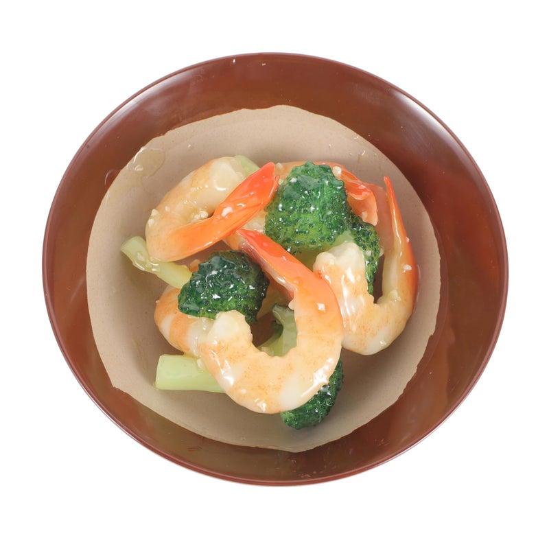 Lifelike Artificial Garlic Broccoli Shrimp Food Display Prop for Supermarket - Image 2
