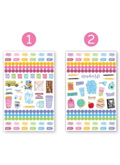 bloom daily planners Bloom Daily Planners New Teacher Planner Sticker Pack - School Themed Planning Sticker Sheets For Educators  Homeschoolers  Etc.- 8 Sheets 586 Stickers Per Pack  - Image 2