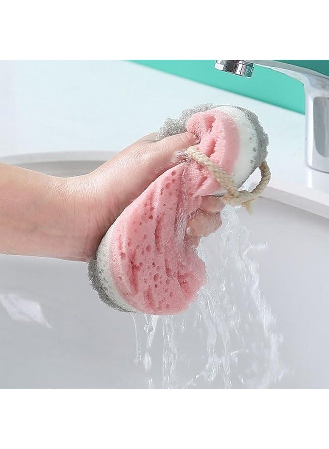 2-Pack Large Size Cleansing loofah Bath Sponge, Shower deep exfoliating Sponge, Rich Foam Bath Sponge - Image 4