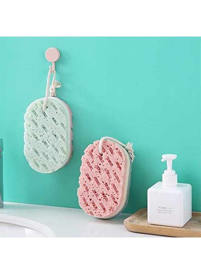 2-Pack Large Size Cleansing loofah Bath Sponge, Shower deep exfoliating Sponge, Rich Foam Bath Sponge - Image 5