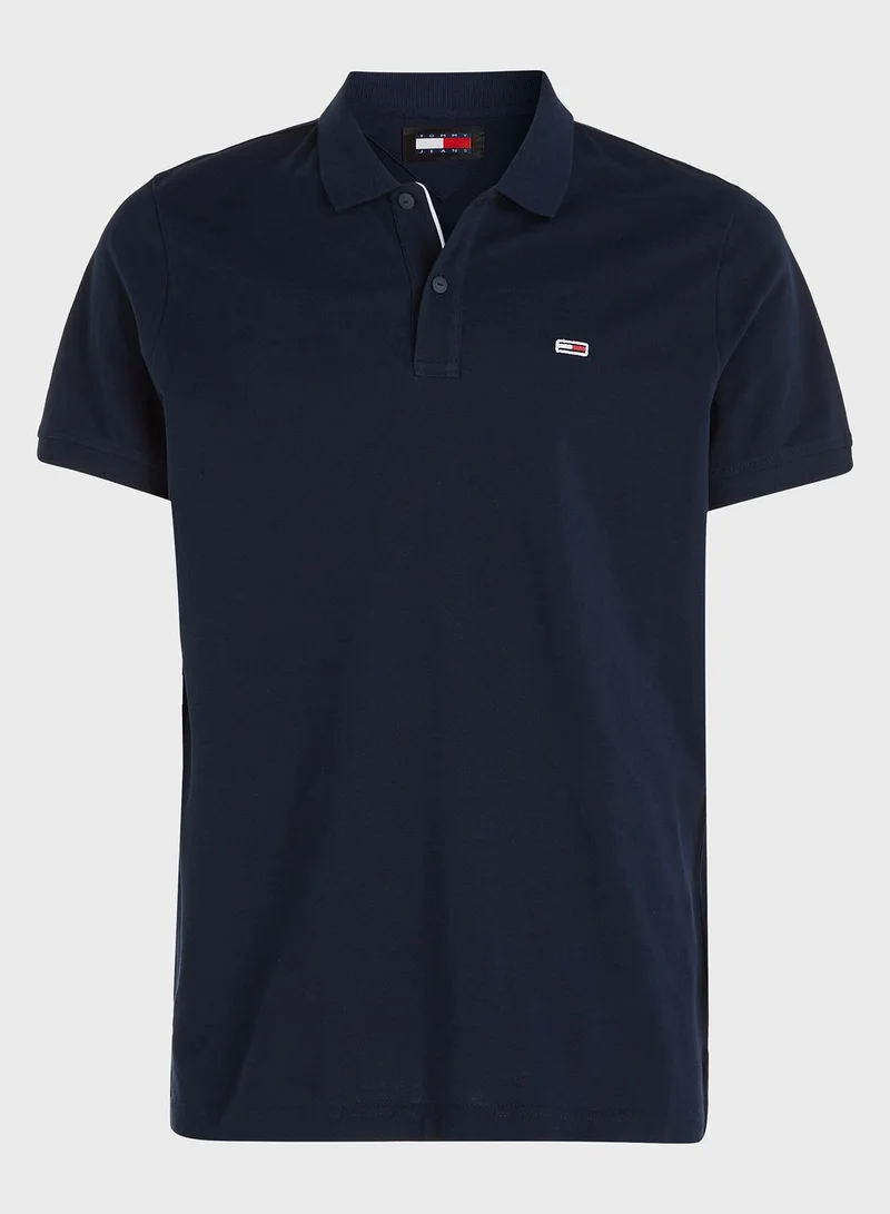 TOMMY JEANS Logo deatiled Short sleeve Polo Shirt