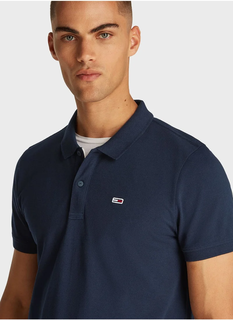 TOMMY JEANS Logo deatiled Short sleeve Polo Shirt
