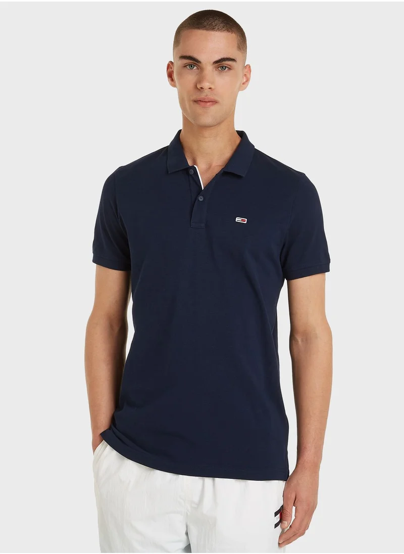 TOMMY JEANS Logo deatiled Short sleeve Polo Shirt