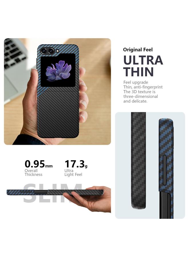 اس-توب جراب لهاتف Samsung Galaxy Z Flip5، جراب قابل للطي من مادة البولي كربونات، مقاوم للماء، وملصق مائي - Image 5