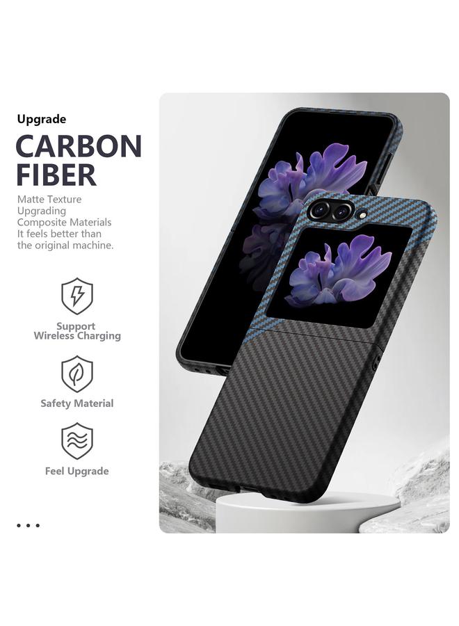 اس-توب جراب لهاتف Samsung Galaxy Z Flip5، جراب قابل للطي من مادة البولي كربونات، مقاوم للماء، وملصق مائي - Image 2